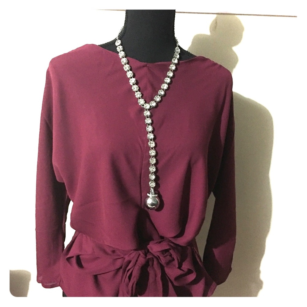 Burgundy dress shirt
